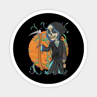 Cute Skeleton- Día De Los Muertos - Halloween - Grim Reaper Magnet